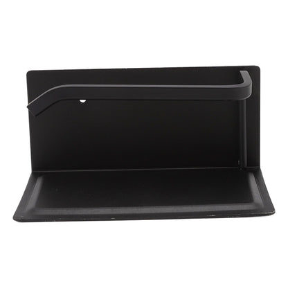 Wall Mounted Tissue Holder Toilet Tissue Bracket Bathroom Paper Roll Hanger with Phone Shelf Black V1294-YM0512-3112220081111