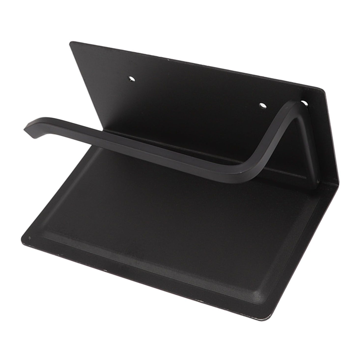 Wall Mounted Tissue Holder Toilet Tissue Bracket Bathroom Paper Roll Hanger with Phone Shelf Black V1294-YM0512-3112220081111