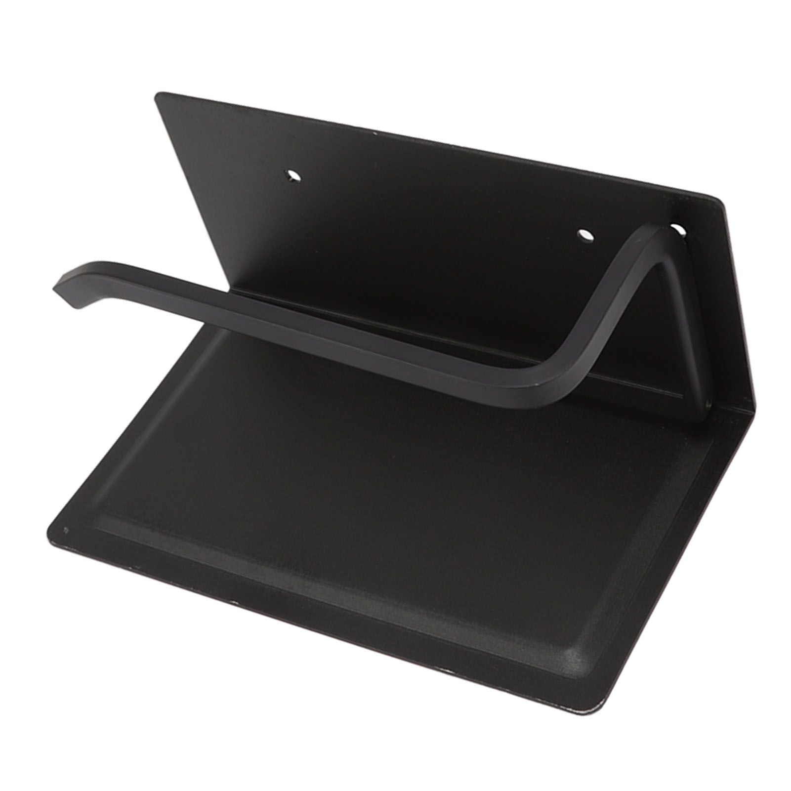 Wall Mounted Tissue Holder Toilet Tissue Bracket Bathroom Paper Roll Hanger with Phone Shelf Black V1294-YM0512-3112220081111