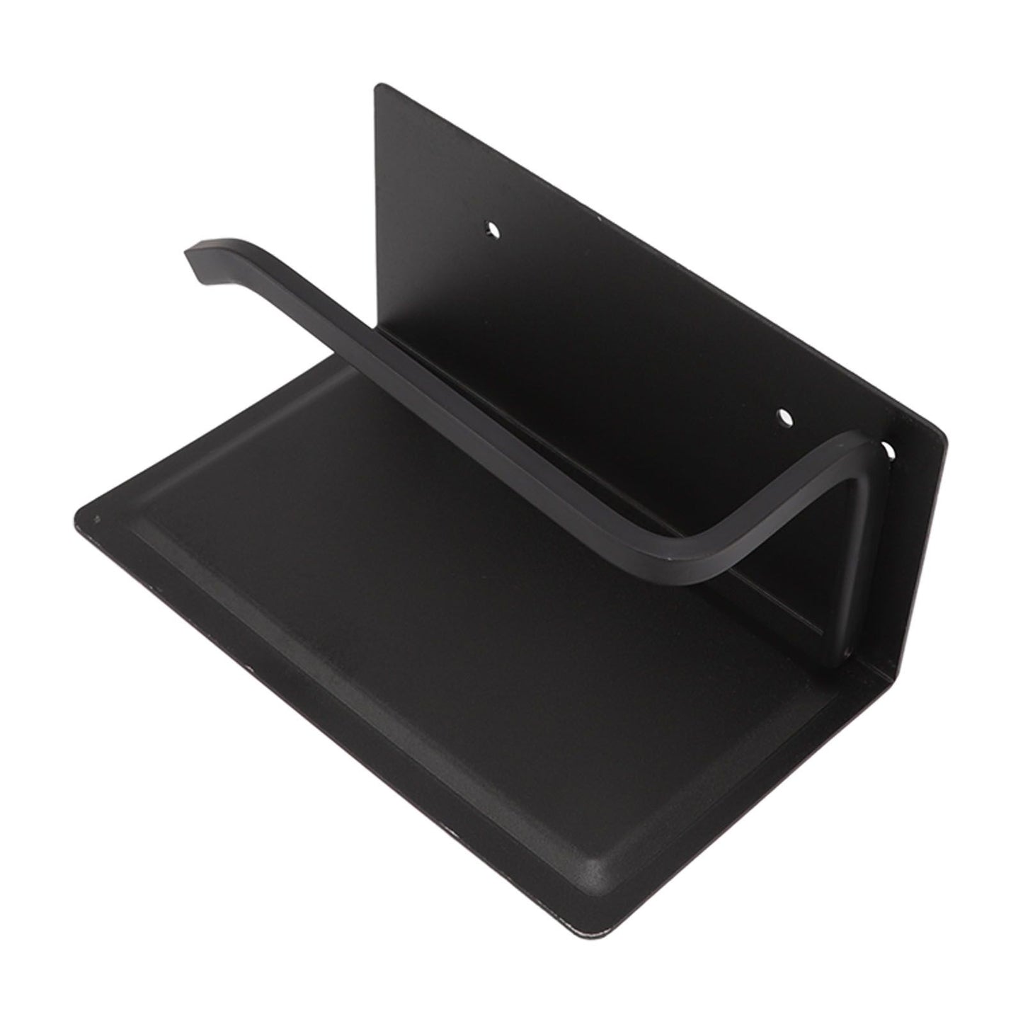 Wall Mounted Tissue Holder Toilet Tissue Bracket Bathroom Paper Roll Hanger with Phone Shelf Black V1294-YM0512-3112220081111