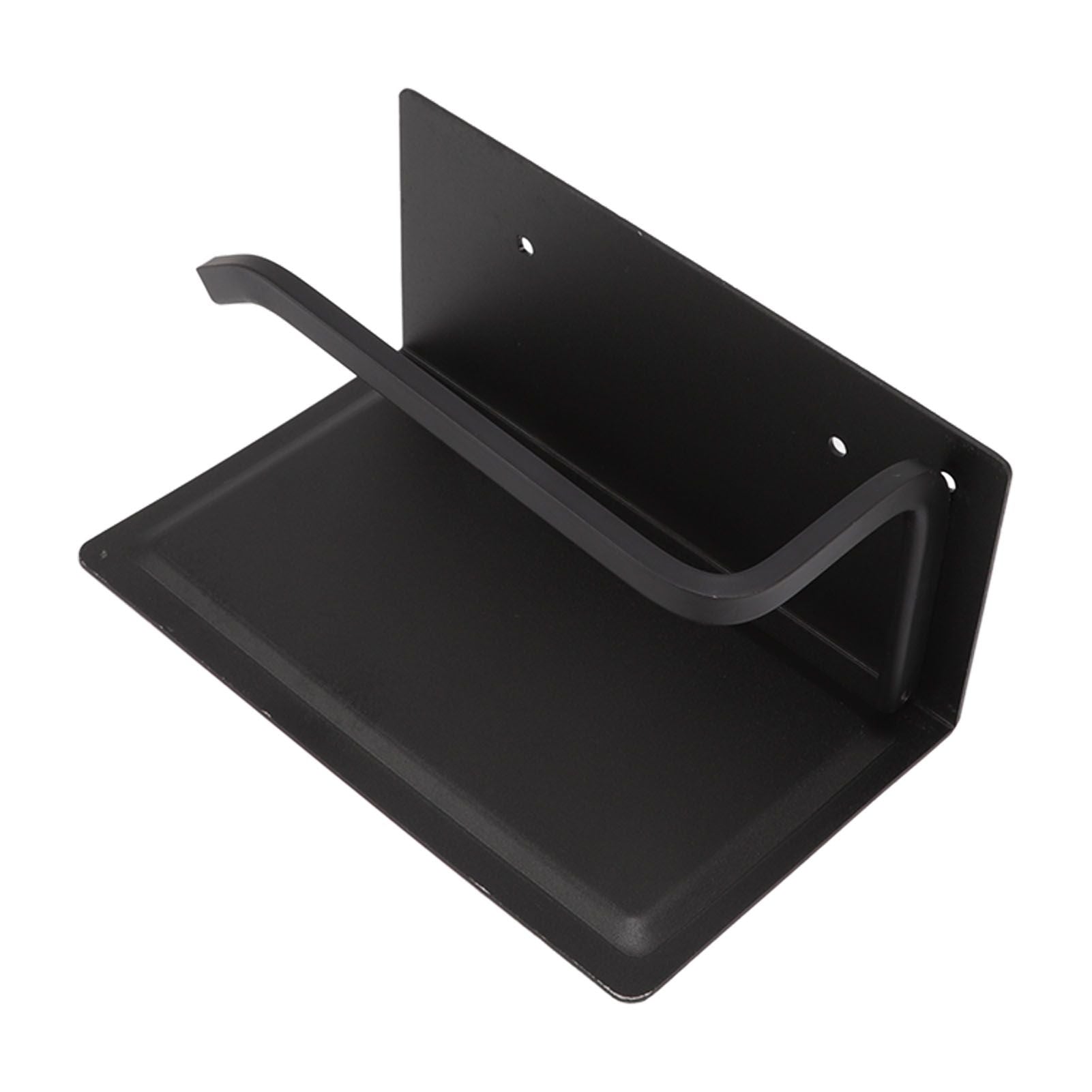 Wall Mounted Tissue Holder Toilet Tissue Bracket Bathroom Paper Roll Hanger with Phone Shelf Black V1294-YM0512-3112220081111