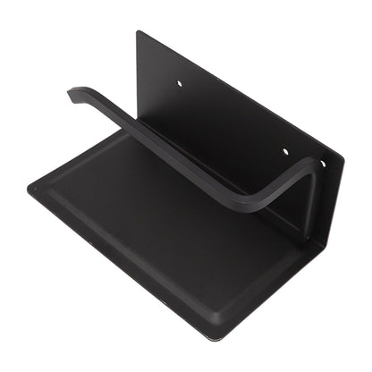 Wall Mounted Tissue Holder Toilet Tissue Bracket Bathroom Paper Roll Hanger with Phone Shelf Black V1294-YM0512-3112220081111