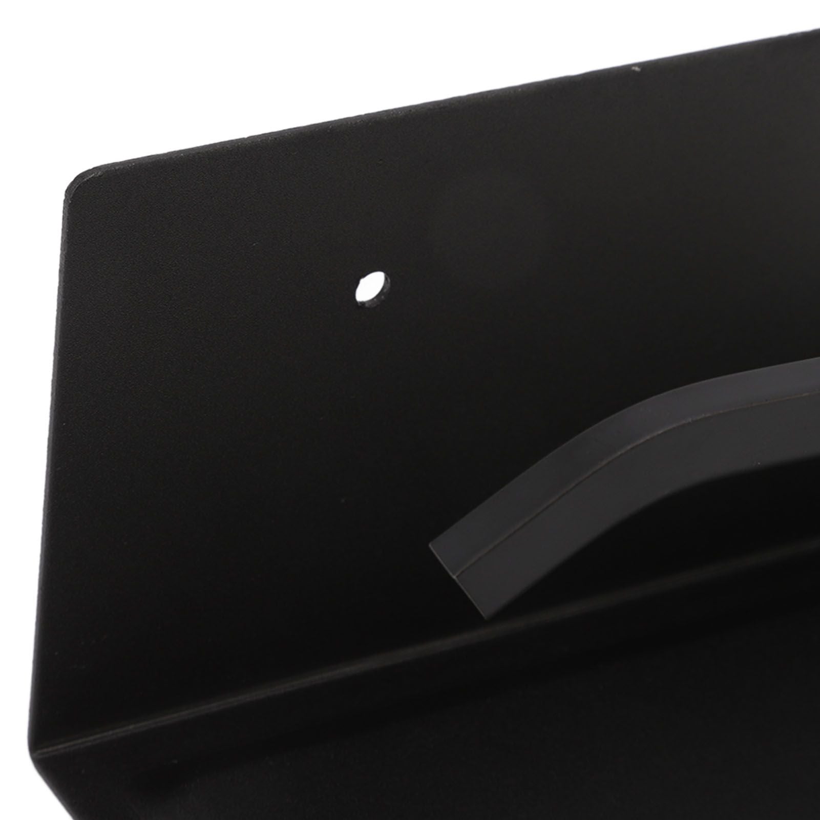 Wall Mounted Tissue Holder Toilet Tissue Bracket Bathroom Paper Roll Hanger with Phone Shelf Black V1294-YM0512-3112220081111