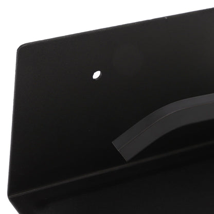 Wall Mounted Tissue Holder Toilet Tissue Bracket Bathroom Paper Roll Hanger with Phone Shelf Black V1294-YM0512-3112220081111