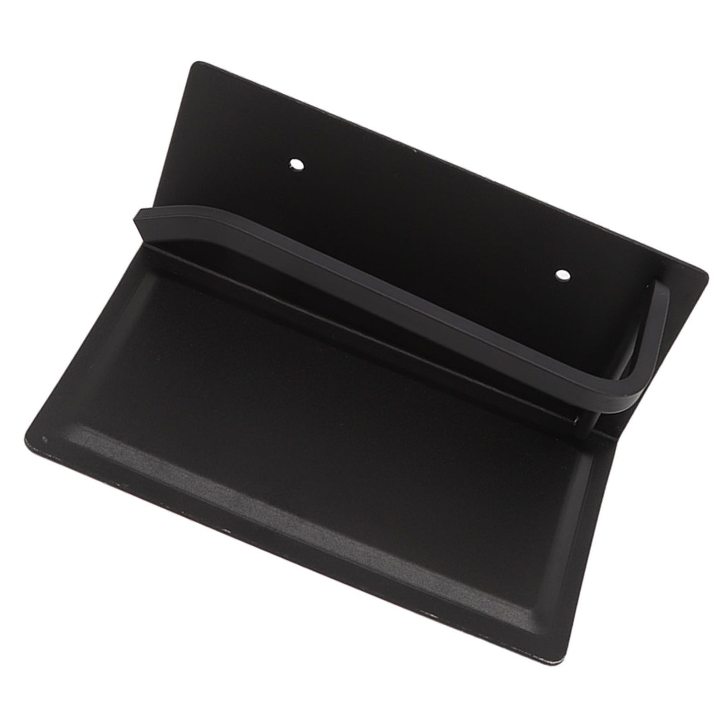Wall Mounted Tissue Holder Toilet Tissue Bracket Bathroom Paper Roll Hanger with Phone Shelf Black V1294-YM0512-3112220081111