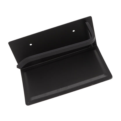 Wall Mounted Tissue Holder Toilet Tissue Bracket Bathroom Paper Roll Hanger with Phone Shelf Black V1294-YM0512-3112220081111