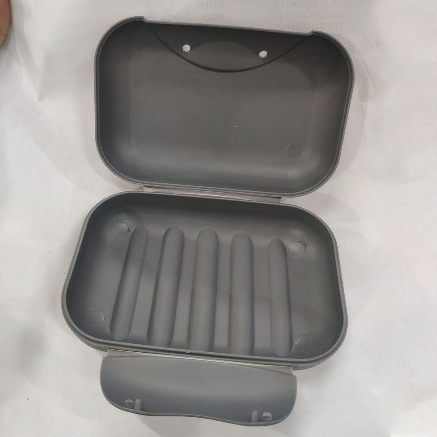 Soap Container Waterproof Washable Grey Portable Soap Case with Lock for Home Ourdoor Travelling V1294-YM0512-3112220081311