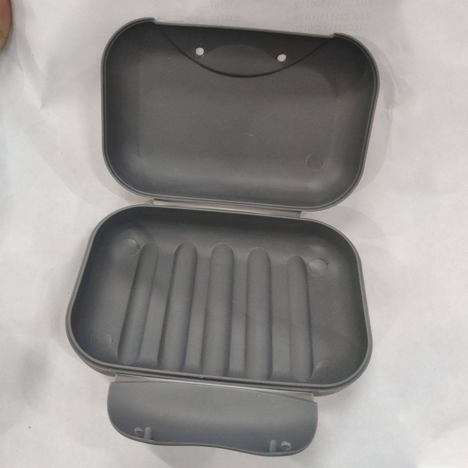 Soap Container Waterproof Washable Grey Portable Soap Case with Lock for Home Ourdoor Travelling V1294-YM0512-3112220081311