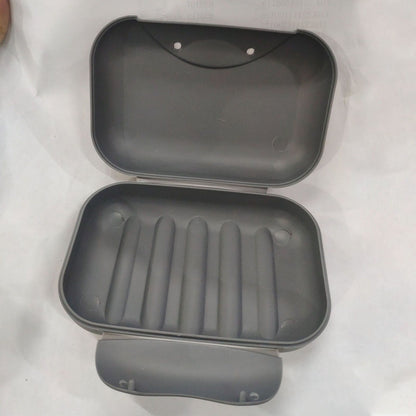 Soap Container Waterproof Washable Grey Portable Soap Case with Lock for Home Ourdoor Travelling V1294-YM0512-3112220081311