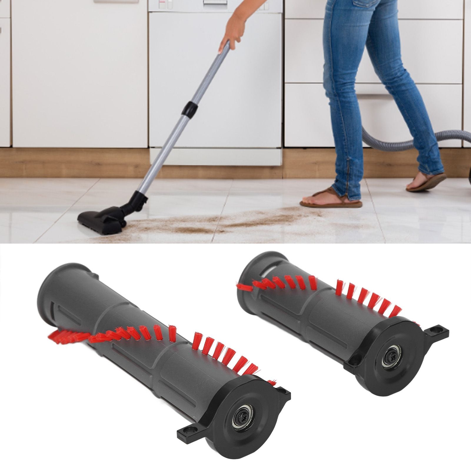 2pcs Vacuum Cleaner Brush Roll for DC40 Soft Texture Vacuum Cleaner Brushhead Replacement Accessories V1294-YM0512-3113220251911