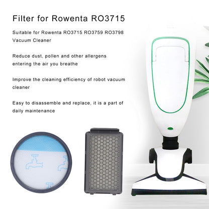 Round Filter Rectangular Filter for Rowenta RO3715 RO3759 RO3798 Vacuum Cleaner Accessories V1294-YM0512-3113220254711