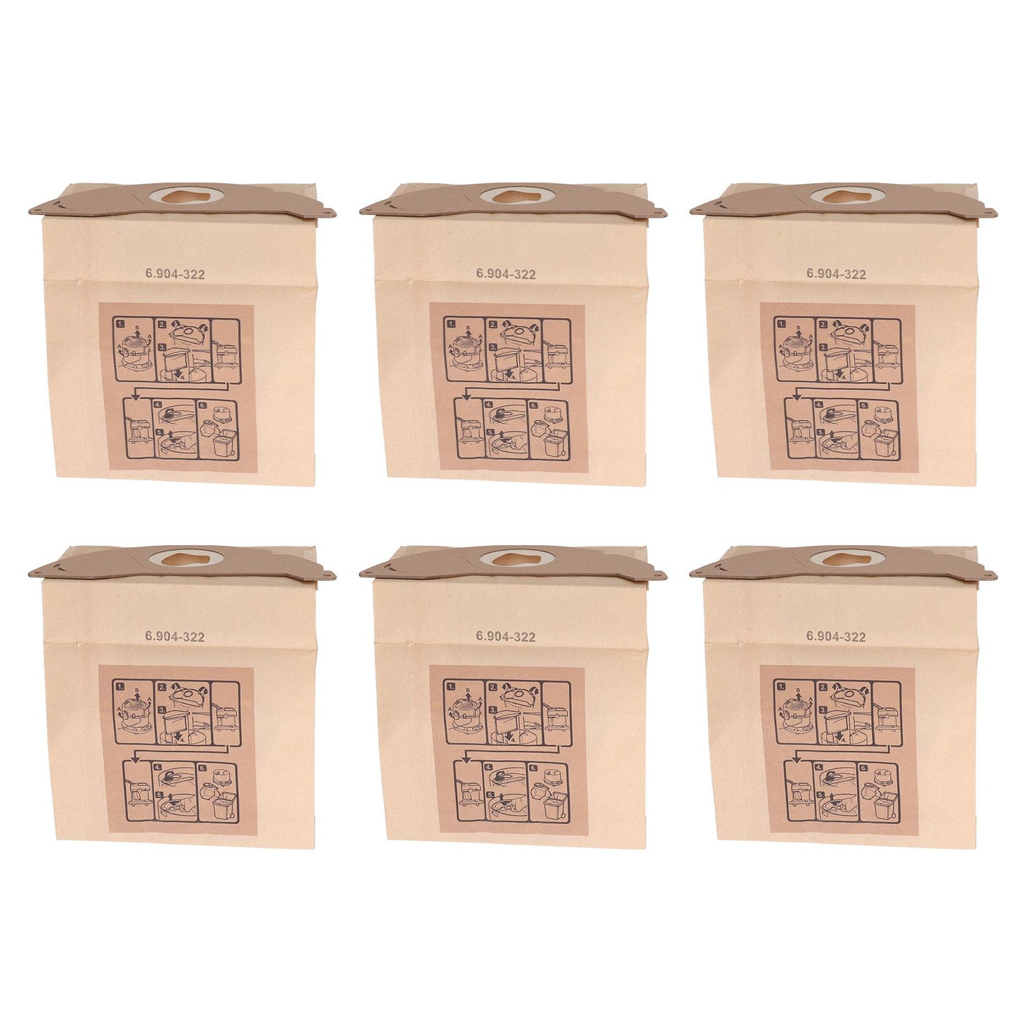 Vacuum Cleaner Paper Garbage Dust Bag for Karcher WD2250 A2004 A2054 MV2 Vacuum Cleaner V1294-YM0512-3113220254811