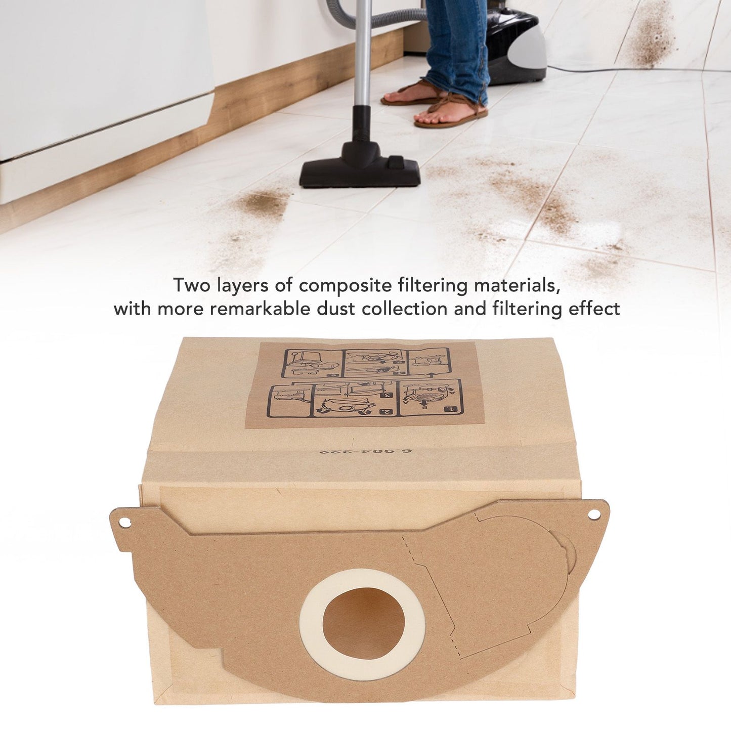 Vacuum Cleaner Paper Garbage Dust Bag for Karcher WD2250 A2004 A2054 MV2 Vacuum Cleaner V1294-YM0512-3113220254811