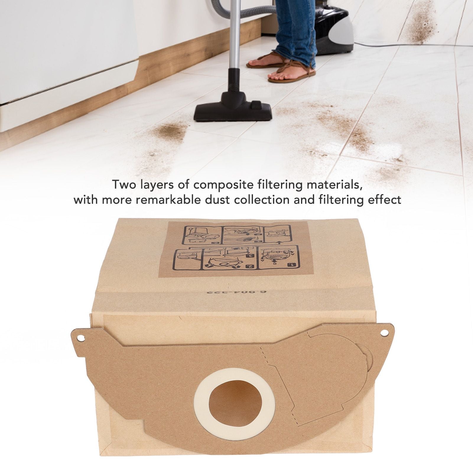 Vacuum Cleaner Paper Garbage Dust Bag for Karcher WD2250 A2004 A2054 MV2 Vacuum Cleaner V1294-YM0512-3113220254811