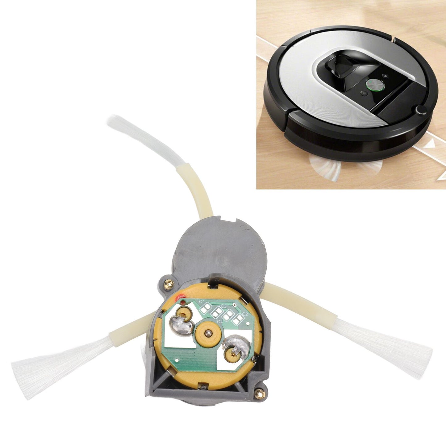 Sweeper Side Brush Motor ABS with Screwdriver Sweeper Replacement Parts for I7 Home Cleaning V1294-YM0512-3113220269411