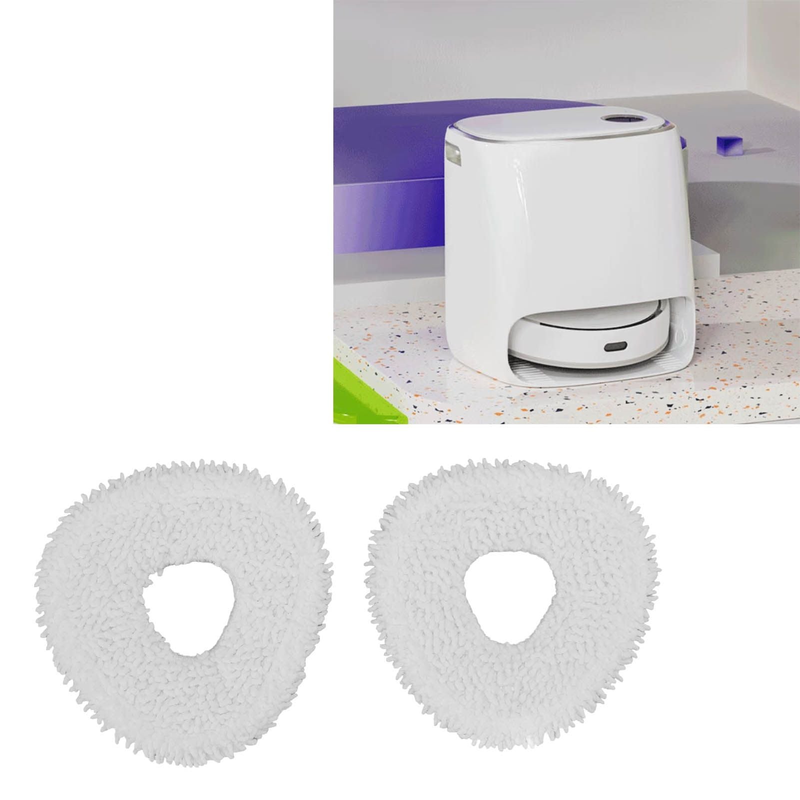 4 Pcs Mop Cloth for J3 Robot Vacuum Cleaner Accessories Resuable Household Cleaning Mopping Cloth V1294-YM0512-3113220271011