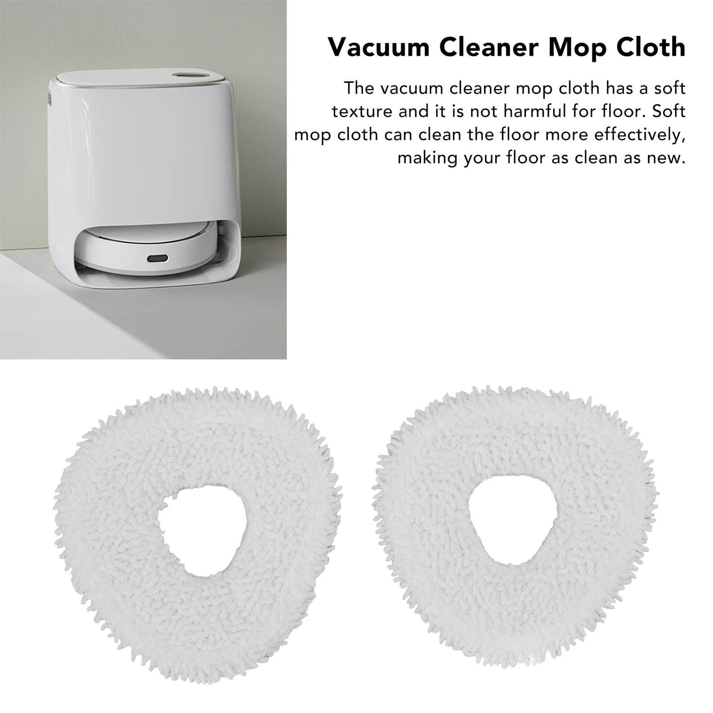 4 Pcs Mop Cloth for J3 Robot Vacuum Cleaner Accessories Resuable Household Cleaning Mopping Cloth V1294-YM0512-3113220271011