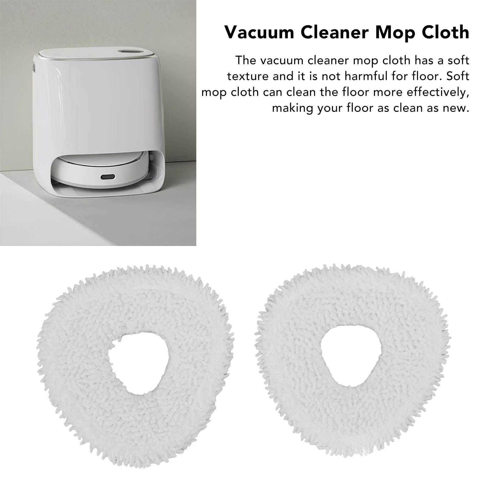 4 Pcs Mop Cloth for J3 Robot Vacuum Cleaner Accessories Resuable Household Cleaning Mopping Cloth V1294-YM0512-3113220271011