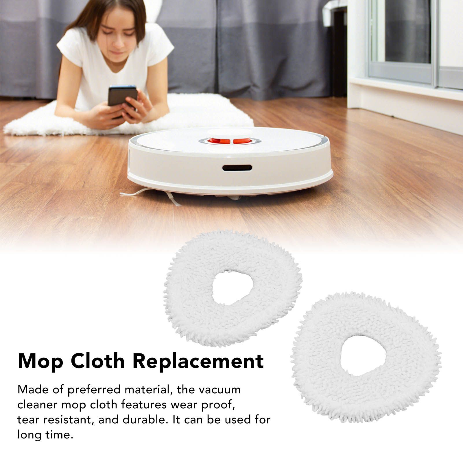 4 Pcs Mop Cloth for J3 Robot Vacuum Cleaner Accessories Resuable Household Cleaning Mopping Cloth V1294-YM0512-3113220271011