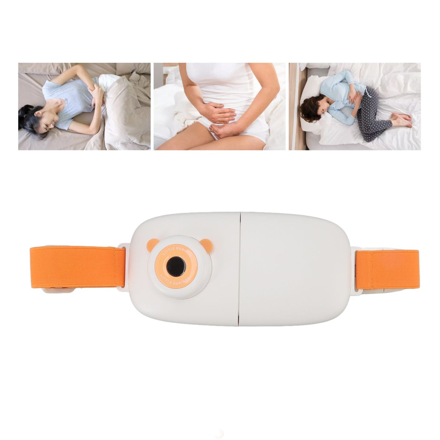 Foldable Menstrual Pain Belt Digital Display USB Charging Fast Heating Waist Warming Belt for Women Orange V1294-YM0512-3113220271113