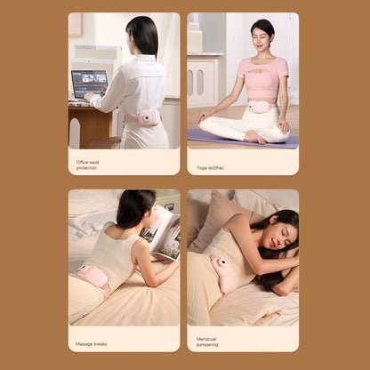 Foldable Menstrual Pain Belt Digital Display USB Charging Fast Heating Waist Warming Belt for Women Orange V1294-YM0512-3113220271113
