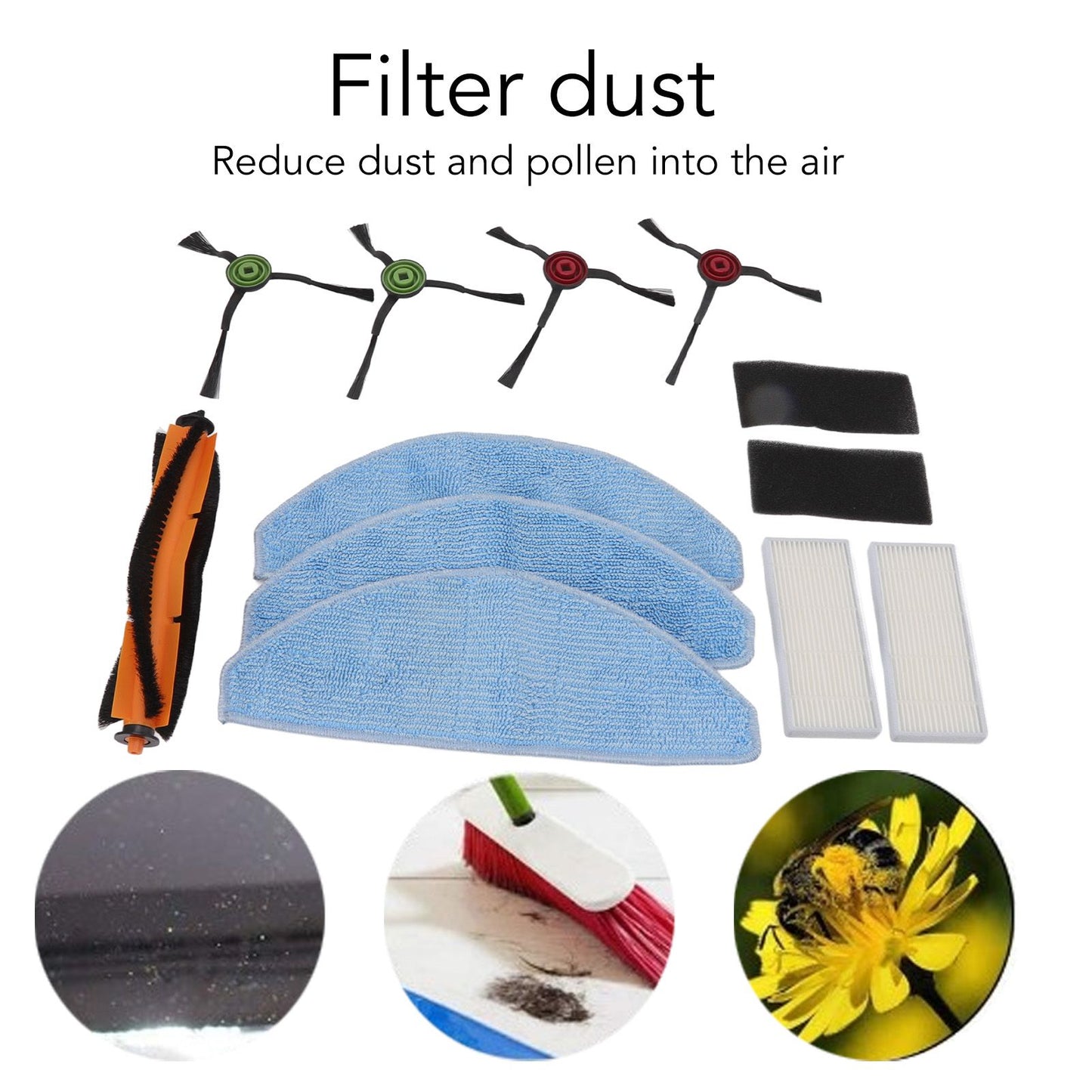 Robot Vacuum Cleaner Accessories Kit For Lydsto G2 Main Roller Brush Side Brushes Filters Mop Cloth V1294-YM0512-3113220271411