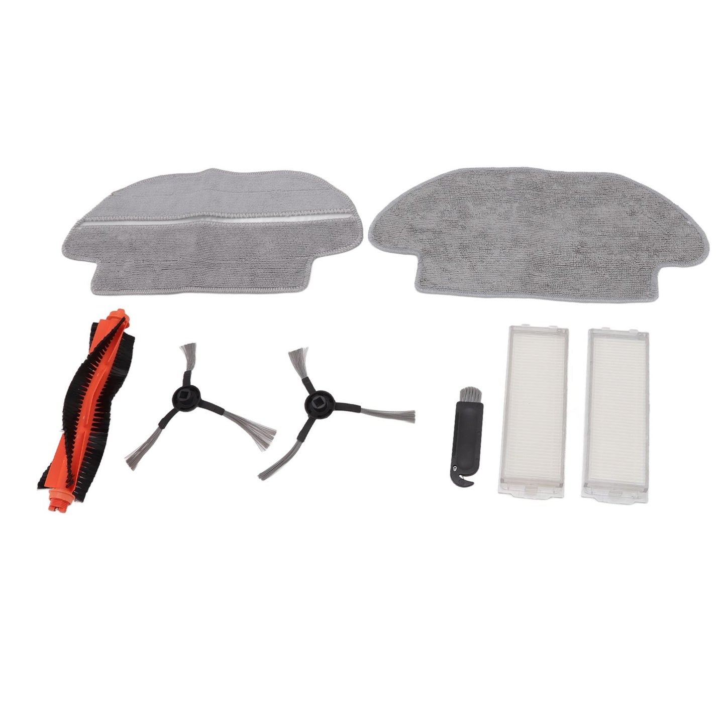 Vacuum Cleaner Main Roller Brush Kit with Side Brush Mop Cloth Filter for Conga 3290 3490 3690 for Proscenic V1294-YM0512-3113220272011