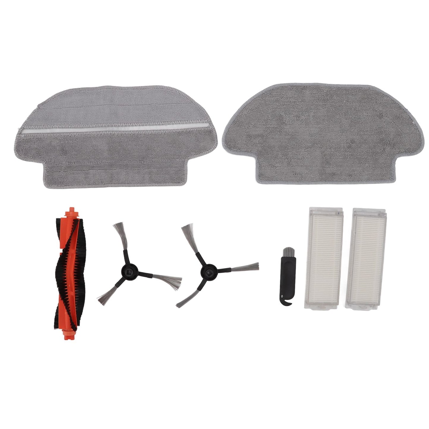 Vacuum Cleaner Main Roller Brush Kit with Side Brush Mop Cloth Filter for Conga 3290 3490 3690 for Proscenic V1294-YM0512-3113220272011