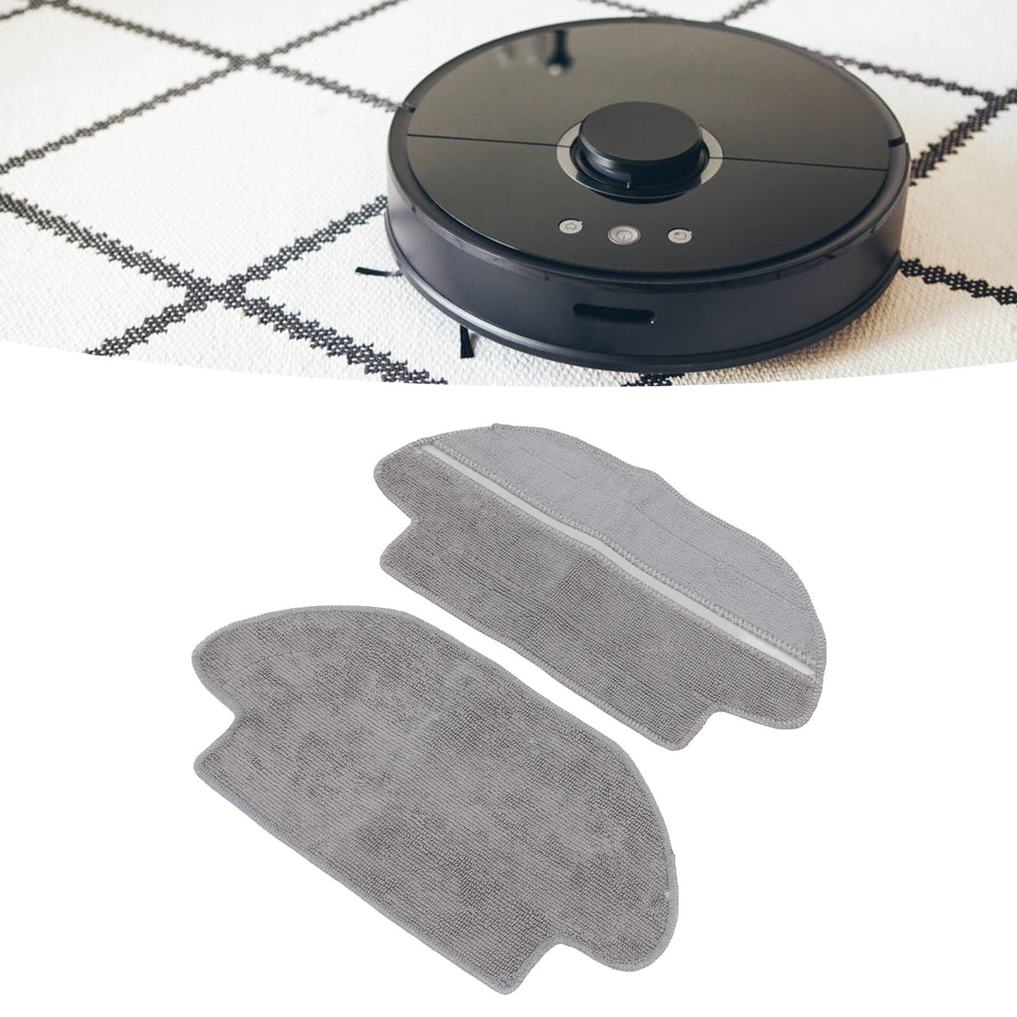 Mop Cloth Kit for Proscenic M6 Pro Sweeping Robot Wet Dry Mopping Cloth and Wet Mopping Pads Set for Xiaomi 2S V1294-YM0512-3113220272111