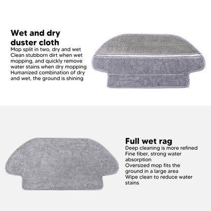 Mop Cloth Kit for Proscenic M6 Pro Sweeping Robot Wet Dry Mopping Cloth and Wet Mopping Pads Set for Xiaomi 2S V1294-YM0512-3113220272111