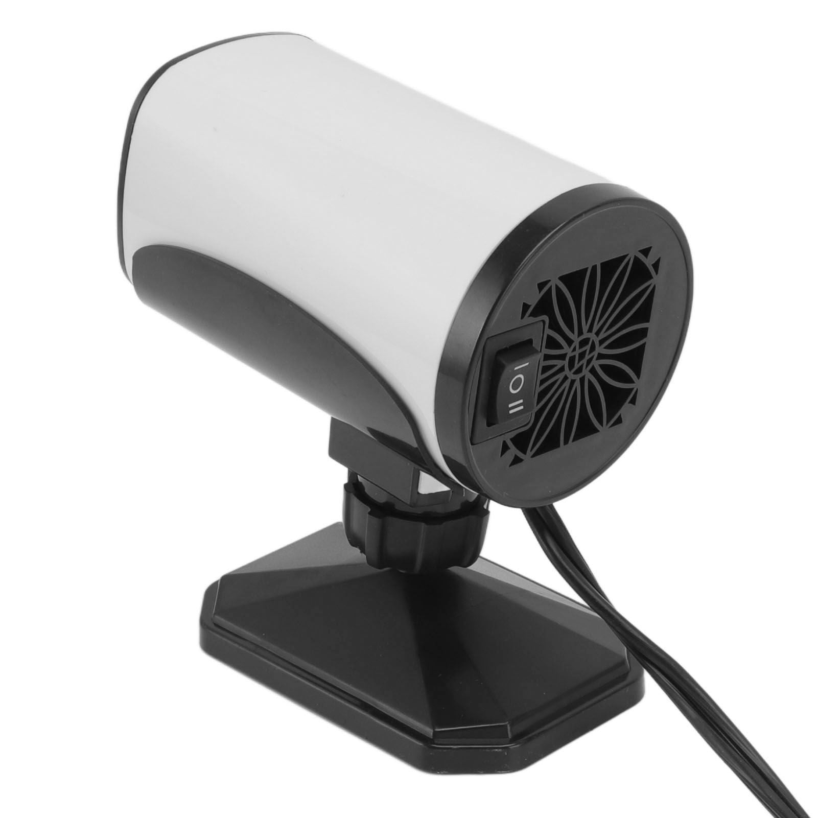 150W Car Heater 2 Modes Warming Cooling 360 Degree Rotation Portable Car Defroster Defogger 12V White V1294-YM0512-3113220272211