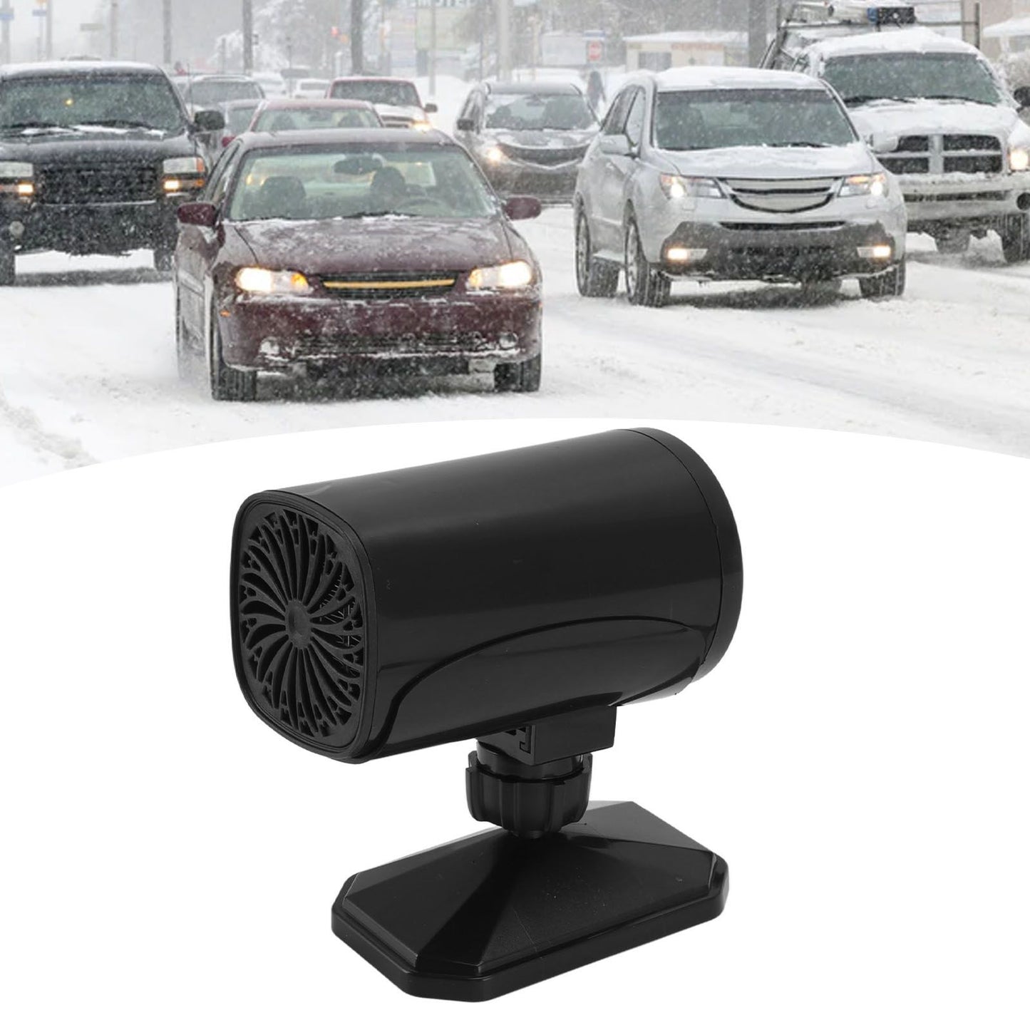 150W Car Heater 2 Modes Warming Cooling 360 Degree Rotation Portable Car Defroster Defogger 12V Black V1294-YM0512-3113220272212