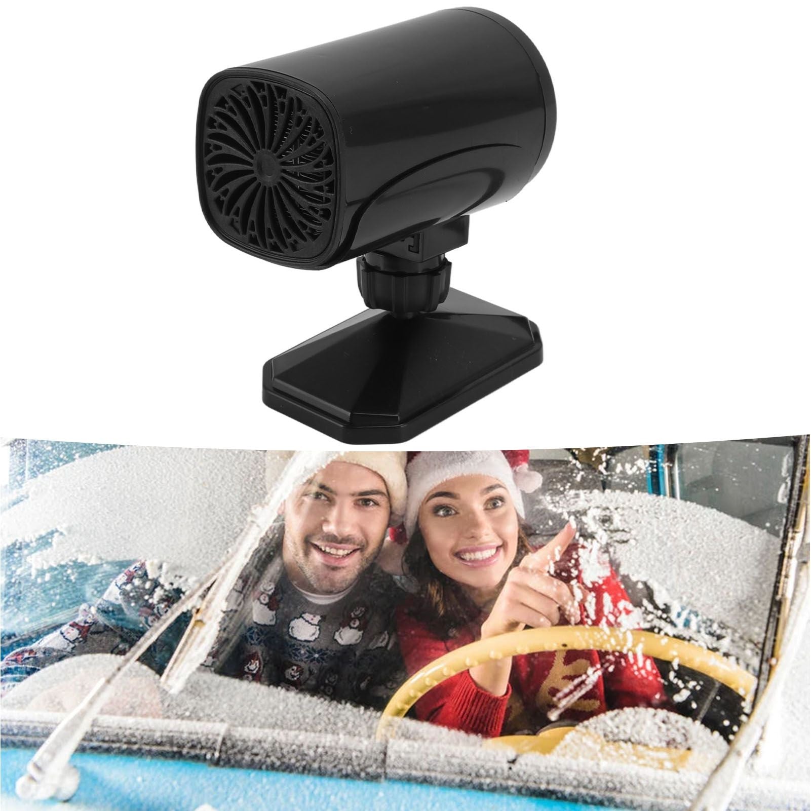 150W Car Heater 2 Modes Warming Cooling 360 Degree Rotation Portable Car Defroster Defogger 12V Black V1294-YM0512-3113220272212