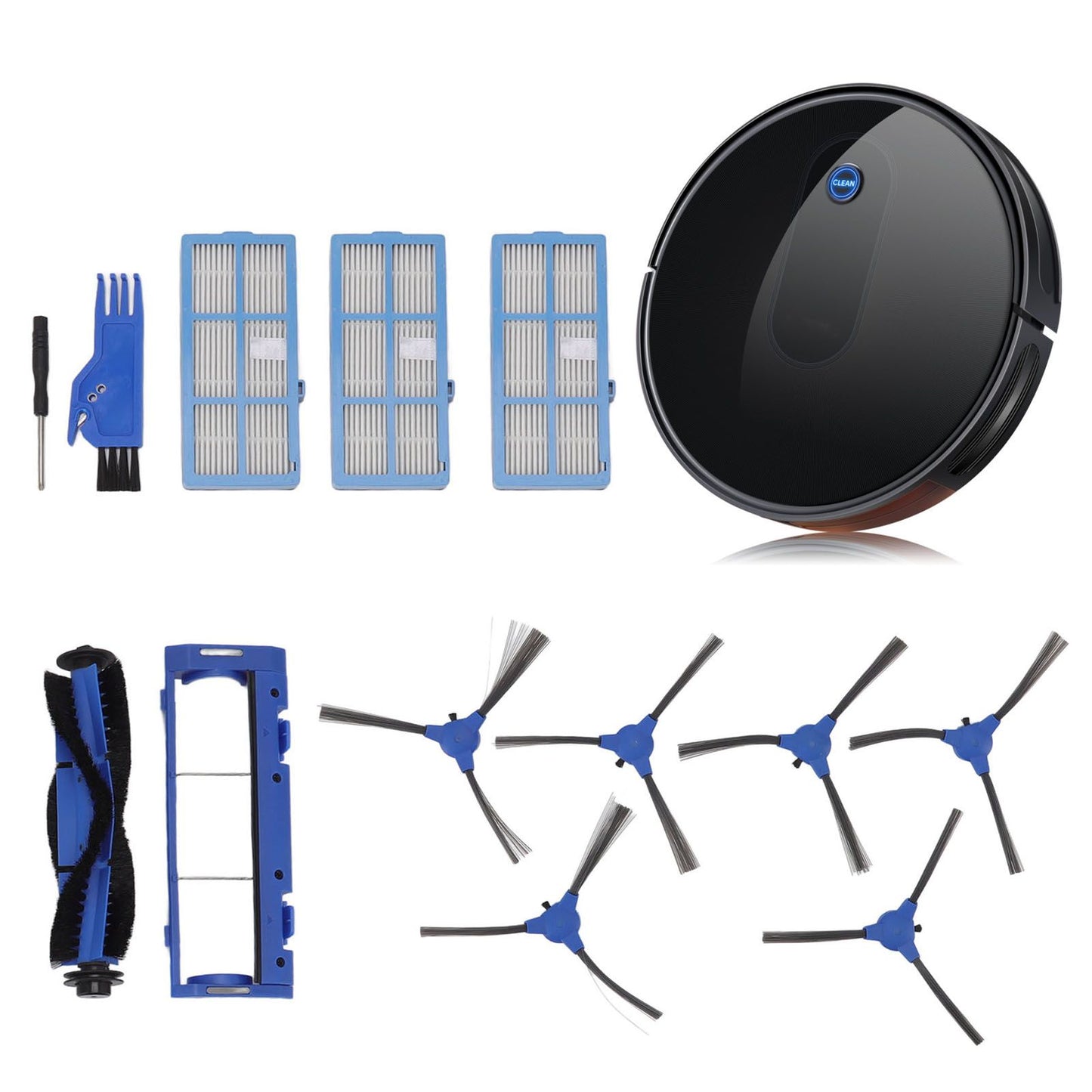 Main Brush Side Brush Filter Kit Vacuum Cleaner Accessories for Bagotte BG600 Vacuum Cleaner Replacement Part V1294-YM0512-3113220272711