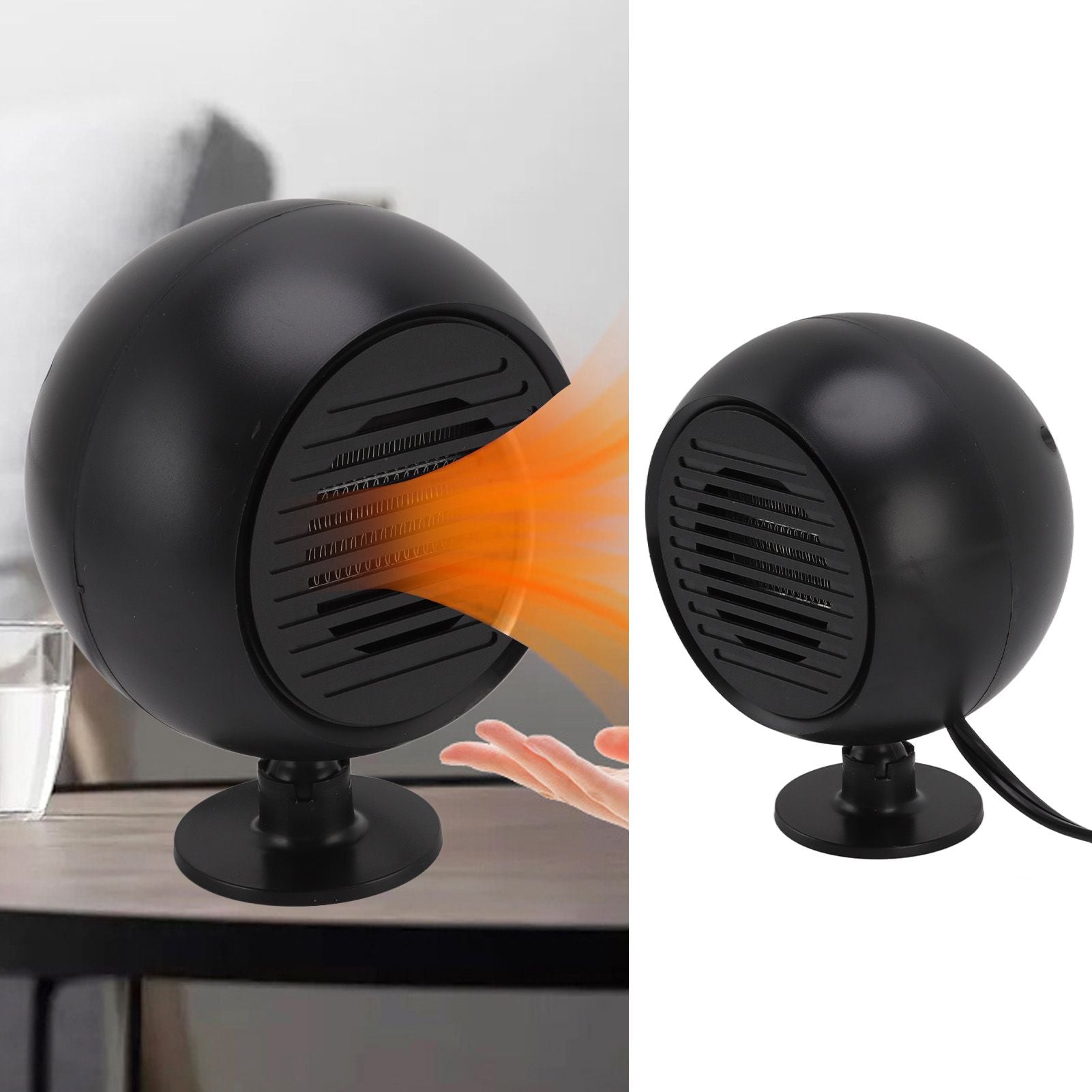 Car Space Heater High Power Multi Angle Rotation Black Windscreen Demister for Driving 12V V1294-YM0512-3113220273011