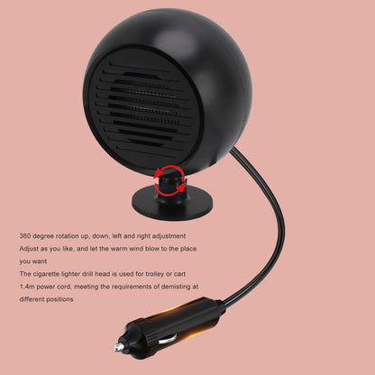 Car Space Heater High Power Multi Angle Rotation Black Windscreen Demister for Driving 12V V1294-YM0512-3113220273011