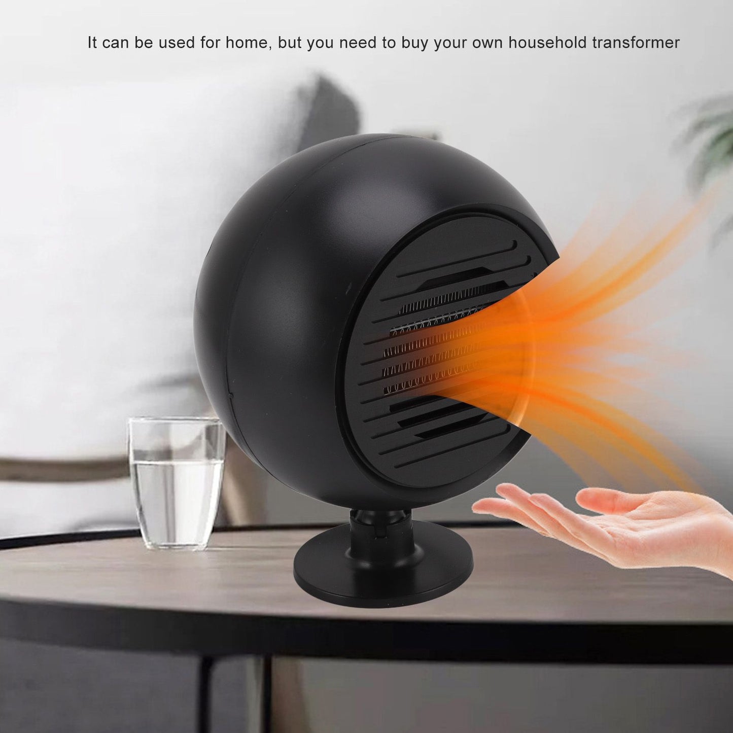 Car Space Heater High Power Multi Angle Rotation Black Windscreen Demister for Driving 12V V1294-YM0512-3113220273011