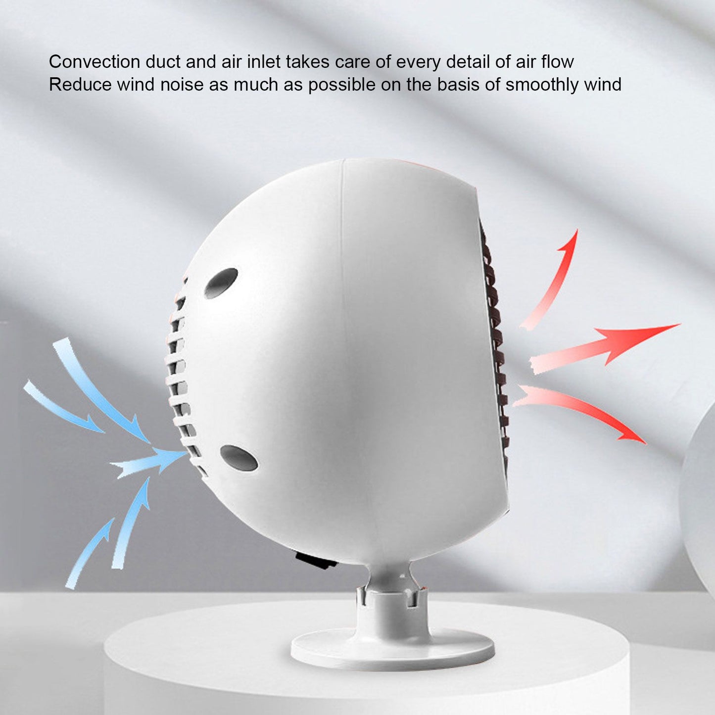 Car Heater Constant Temperature Low Noise Wide Angle 360 degrees Adjustable Car Heater Fan White 12V V1294-YM0512-3113220273111