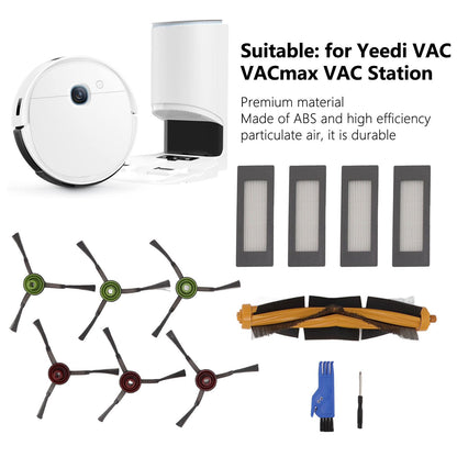 Sweeper Replacement Accessories for Yeedi VAC VACmax VAC Station Main Brush Side Brush Filter Screwdriver Kit V1294-YM0512-3113220273311