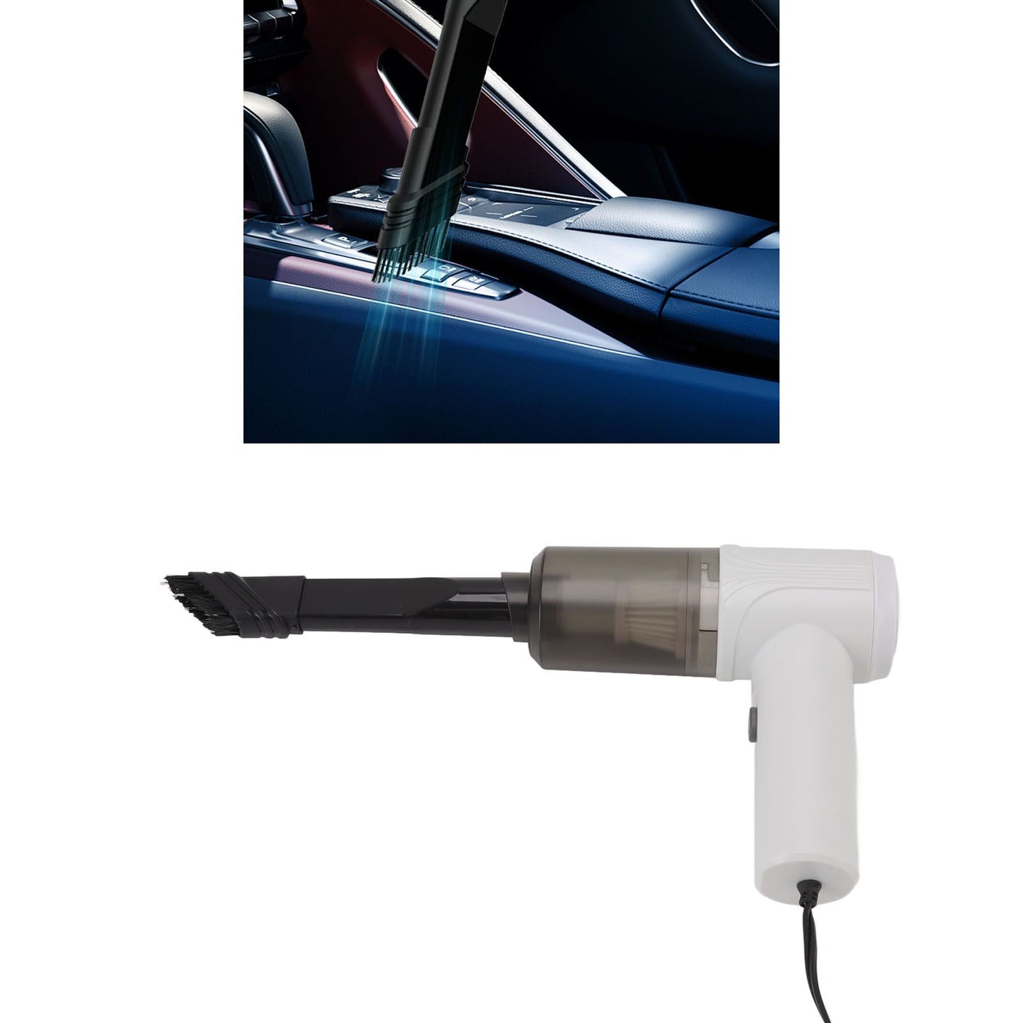 Car Vacuum Cleaner 360 degrees Cleaning Washable Filter Screen Portable Handheld Vacuum Cleaner Inflator 12V V1294-YM0512-3113220273612