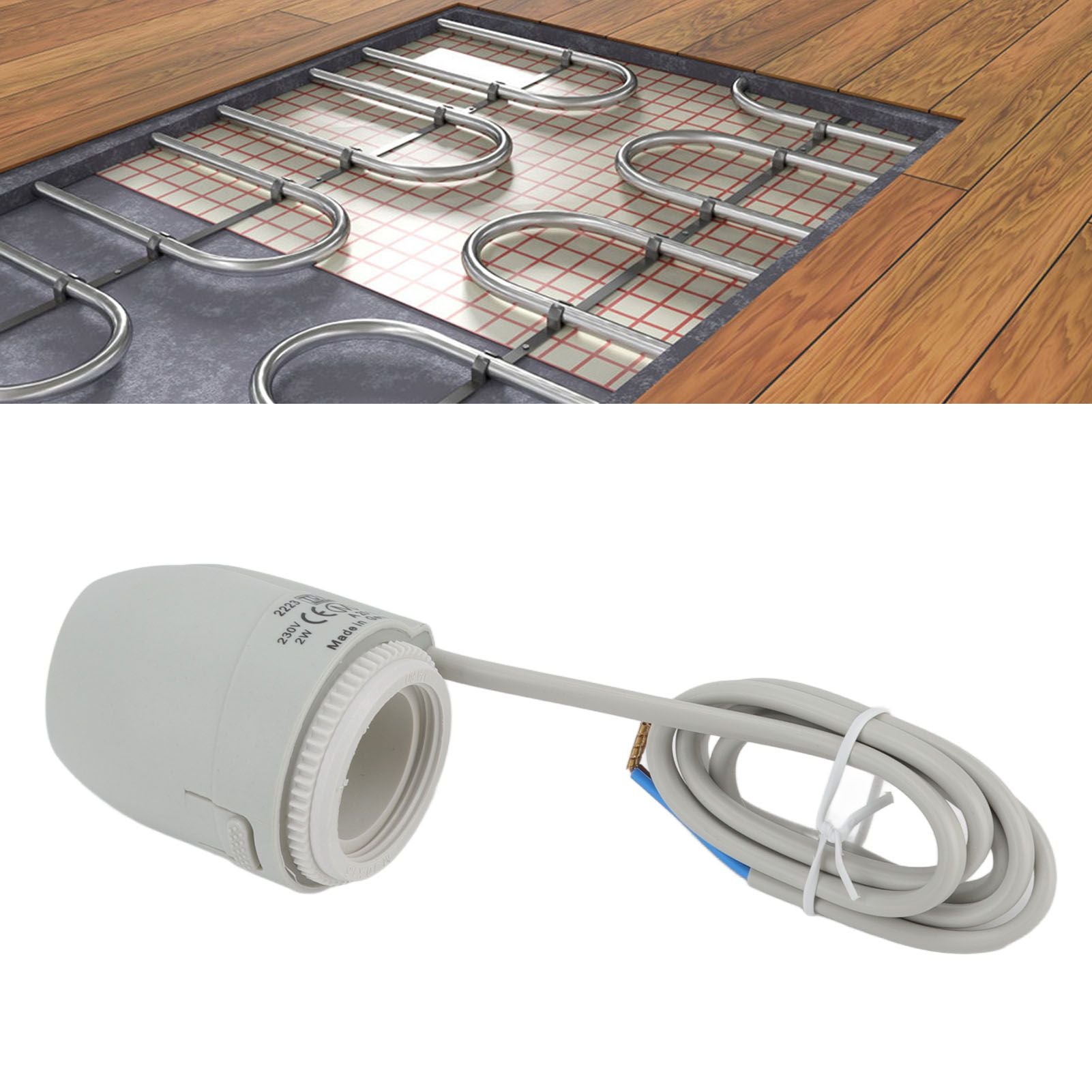 2W Electric Thermal Actuator Manifold Closed IP54 Waterproof Floor Heating Thermostatic Valve for Heating V1294-YM0512-3113220274211