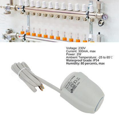 2W Electric Thermal Actuator Manifold Closed IP54 Waterproof Floor Heating Thermostatic Valve for Heating V1294-YM0512-3113220274211