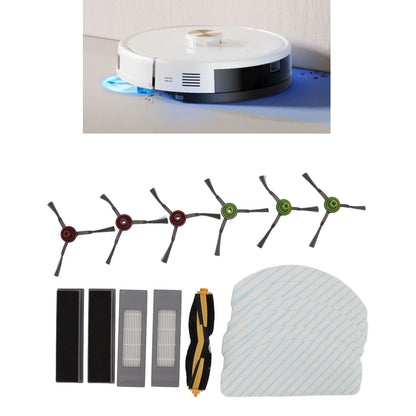 Replacement Accessories Kit for Yeedi Vac 2pro Robot Cleaner Main Side Brush with Filter and Mopping Cloths V1294-YM0512-3113220274411