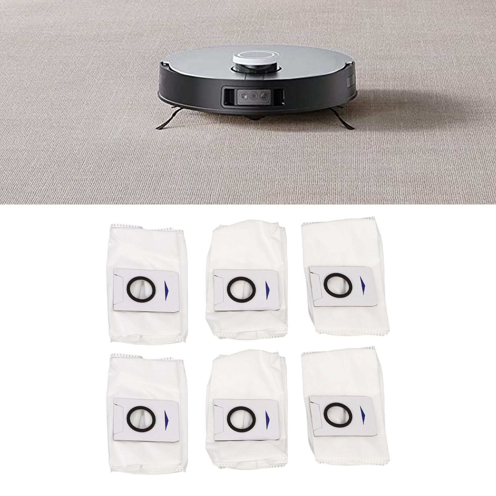 6pcs Vacuum Cleaner Dust Bags for DEEBOT X1 Omni Replaceable Dust Collection Bag Vacuum Cleaner Accessory V1294-YM0512-3113220274711