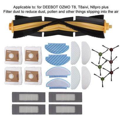 Sweeper Brush Filter Dust Bag Cloth and Rag Sweeper Accessories for DEEBOT OZMO T8 T8aivi Replacement V1294-YM0512-3113220274811