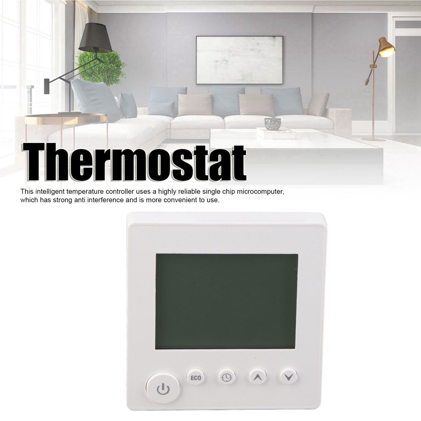 Smart Thermostat LCD Display Keypad AC 95-240V 16A for Home Electric Heating Thermostat V1294-YM0512-3113220275311