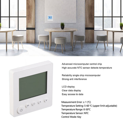 Smart Thermostat LCD Display Keypad AC 95-240V 16A for Home Electric Heating Thermostat V1294-YM0512-3113220275311