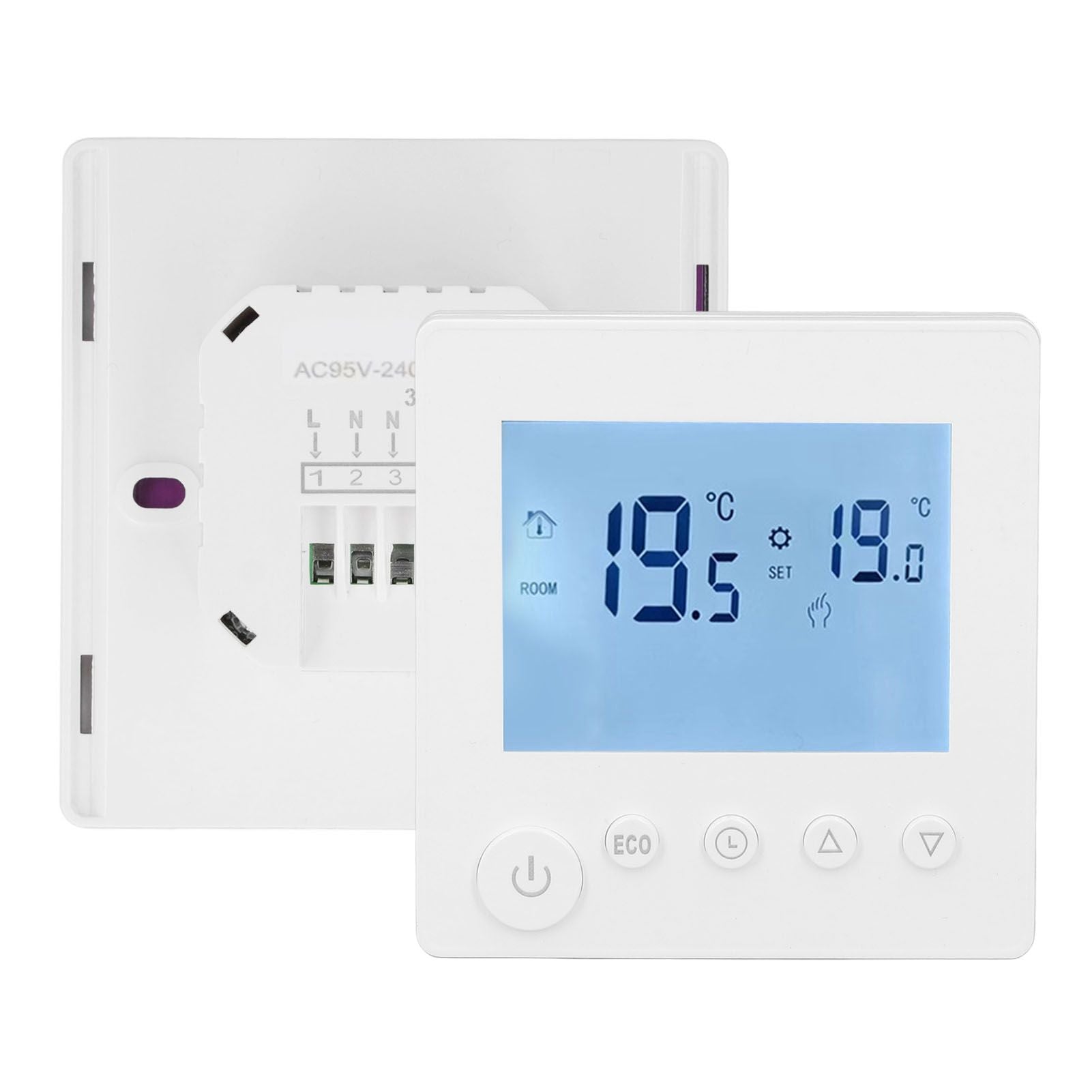 3A Water Heating Thermostat with LCD ABS Intelligent Temperature Controller for Home 95-240V V1294-YM0512-3113220275811