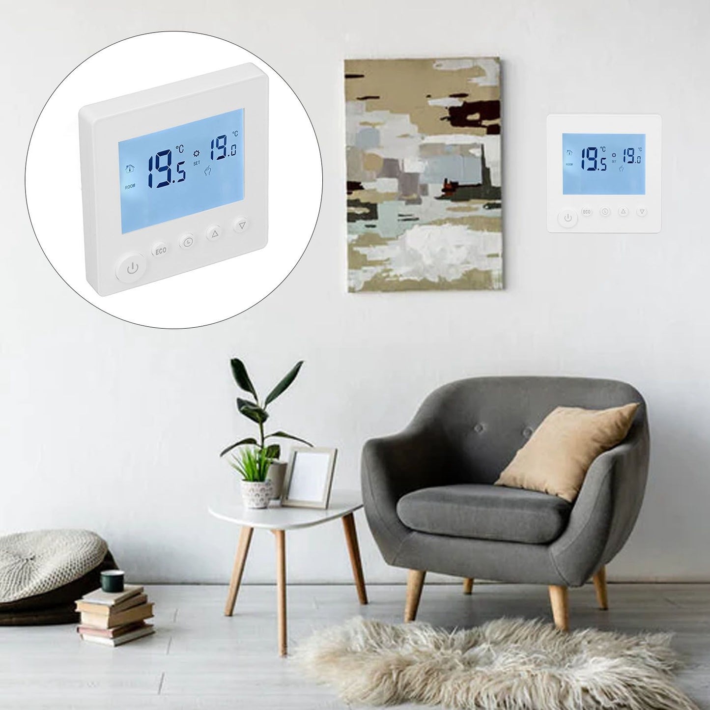 3A Water Heating Thermostat with LCD ABS Intelligent Temperature Controller for Home 95-240V V1294-YM0512-3113220275811