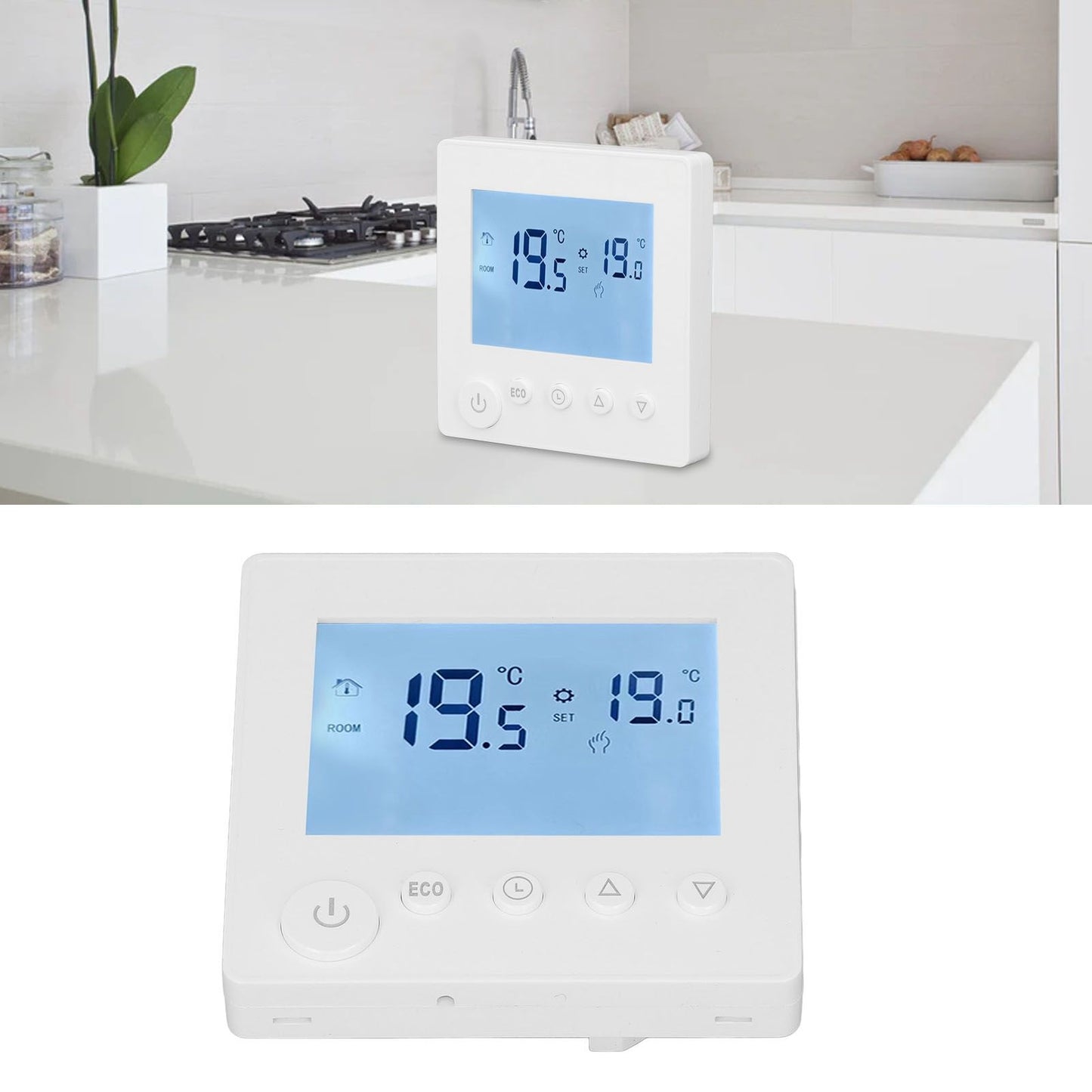 3A Water Heating Thermostat with LCD ABS Intelligent Temperature Controller for Home 95-240V V1294-YM0512-3113220275811